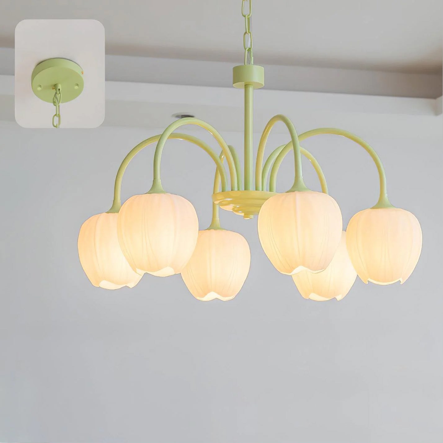 Tulip Fresh Chandeliers Glass - Neutralighting