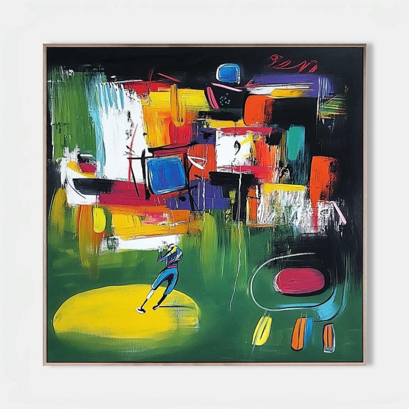 Wall Art Expressionist Golf Painting