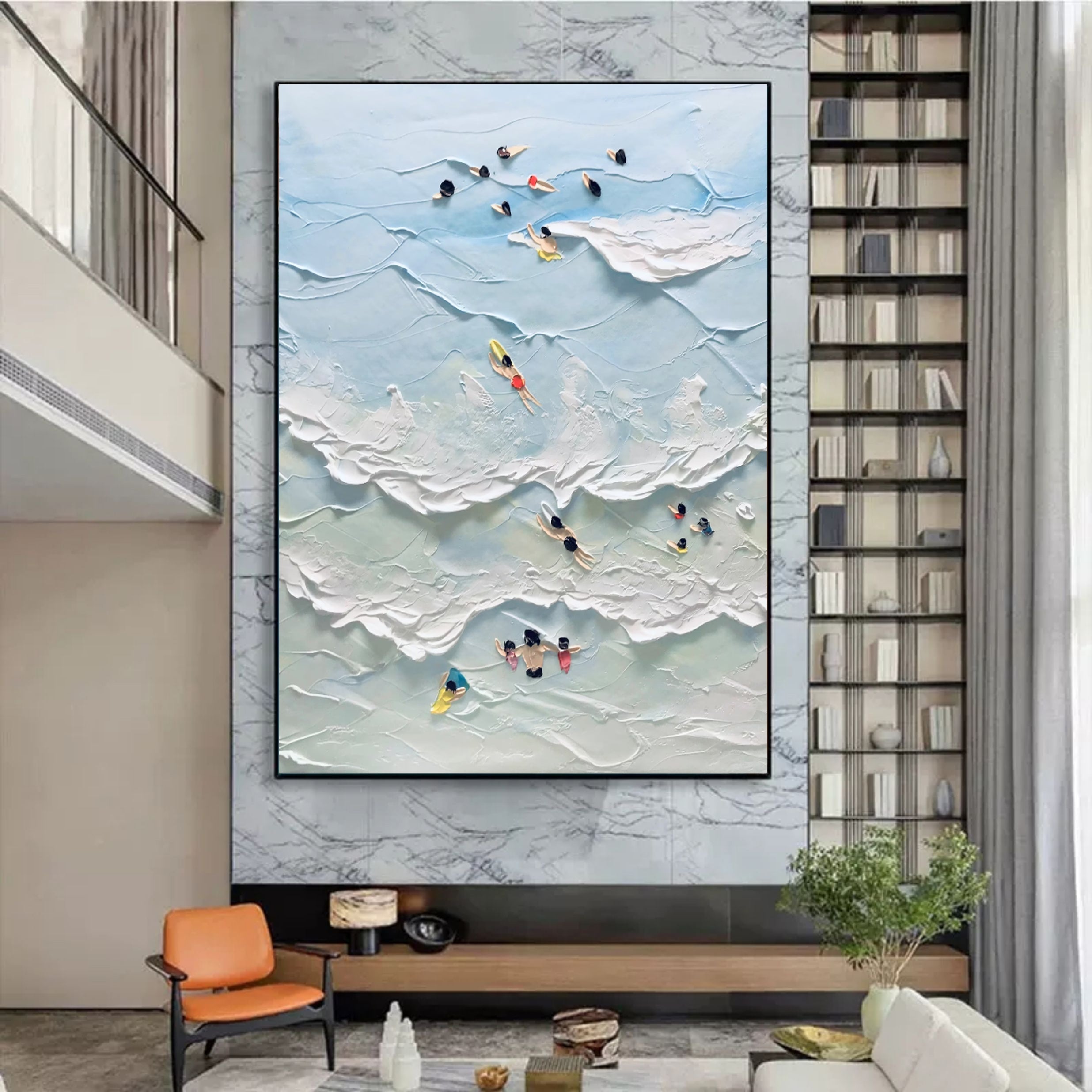 Plaster Art Texture Painting SG096 - Neutralighting