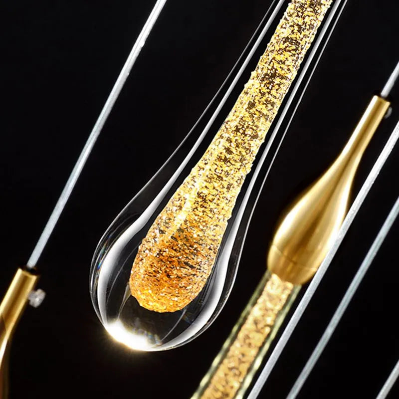 Kristy Modern Water Drop Wall Lamp, Black/Gold - Neutralighting