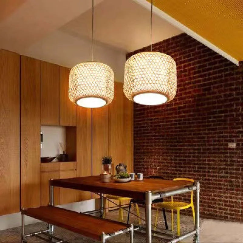 Ritta Natural Rattan Bamboo Pendant Light Lighting - Neutralighting