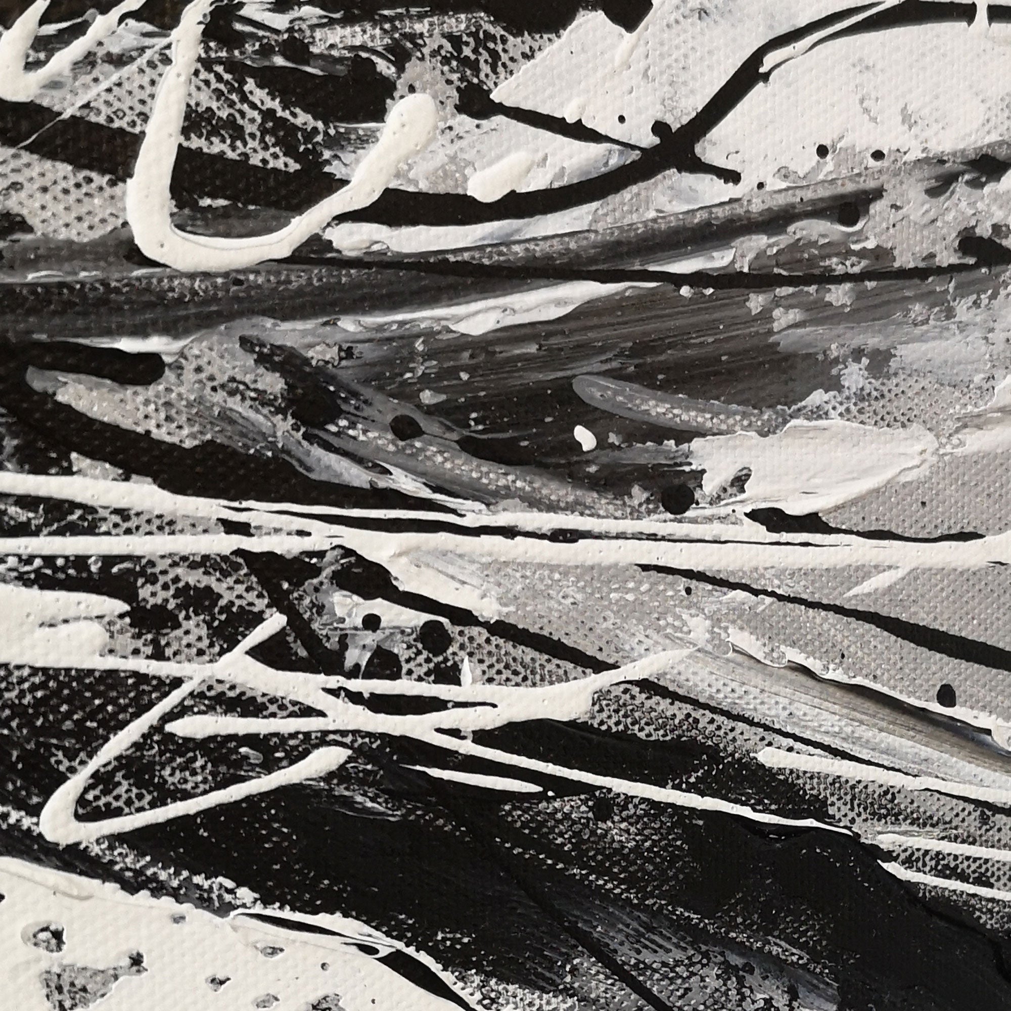 Wall Art Monochrome Swirling Currents