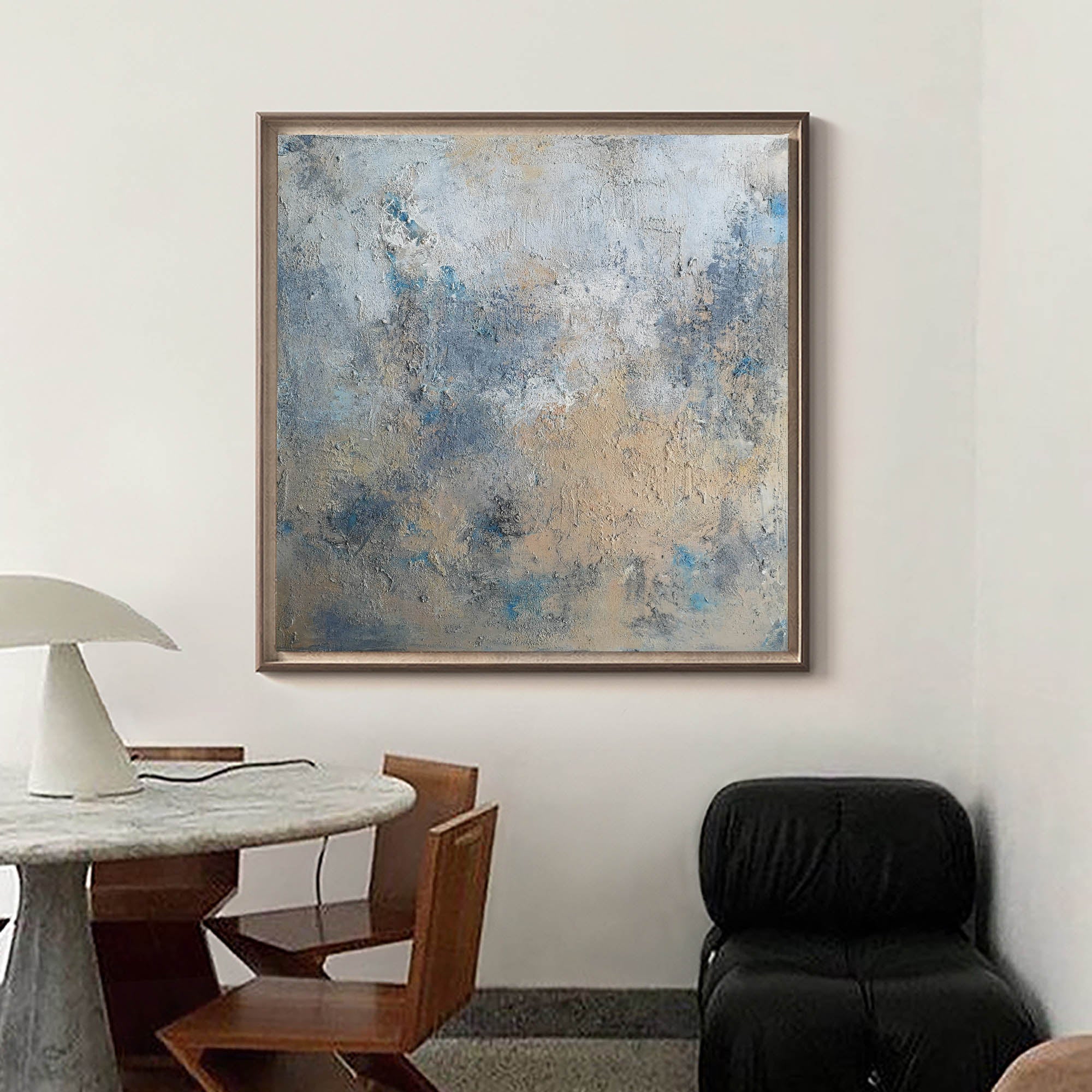 Blue Yellow Abstract Art