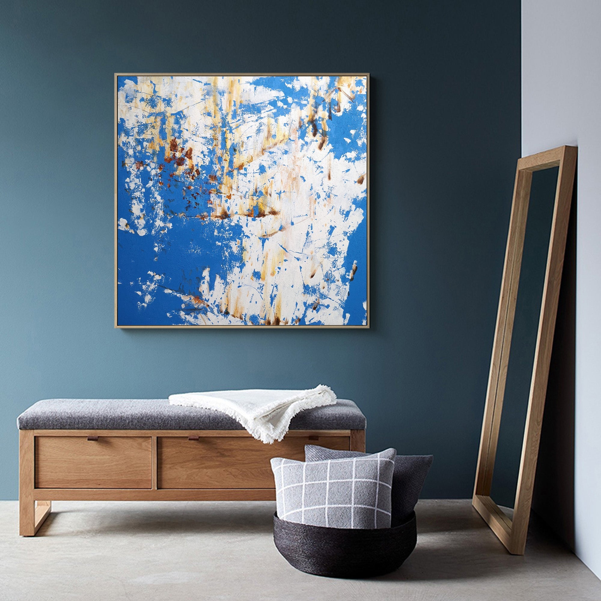 Wall Art Cobalt Ice Fracture