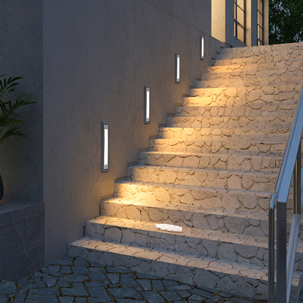 Ray Modern Rectangular Outdoor Deck/Step Light, Black - Neutralighting