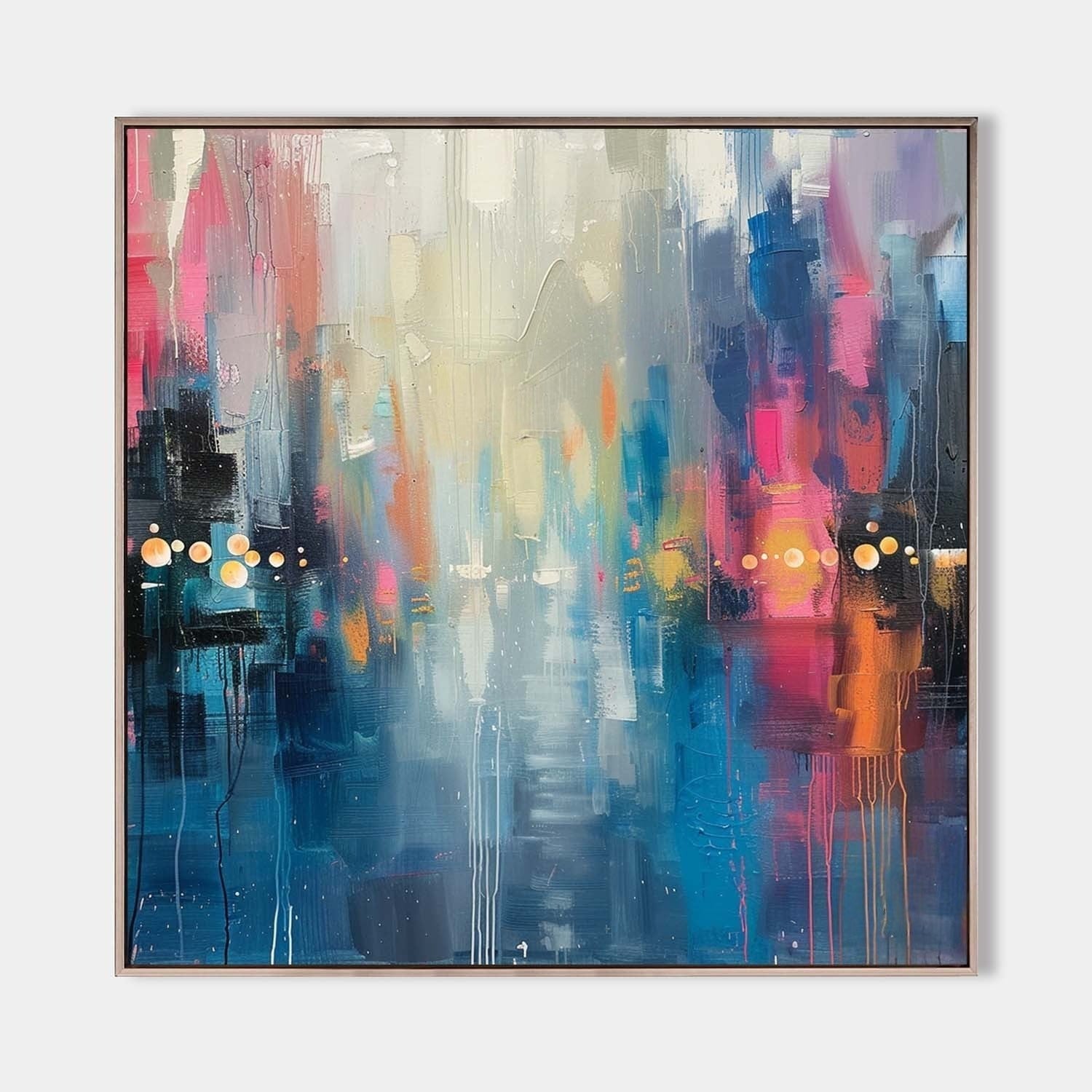 Wall Art Vibrant Abstract City Skyline
