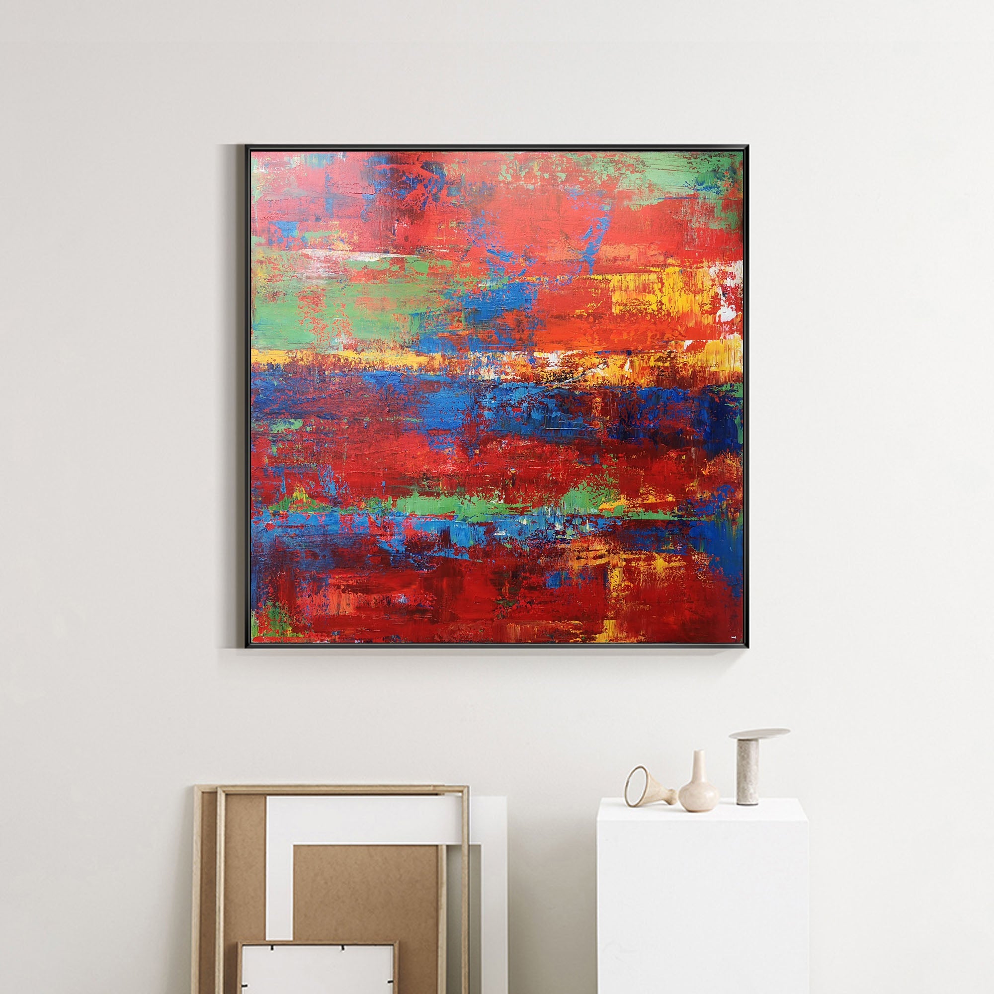 Red Abstract Art