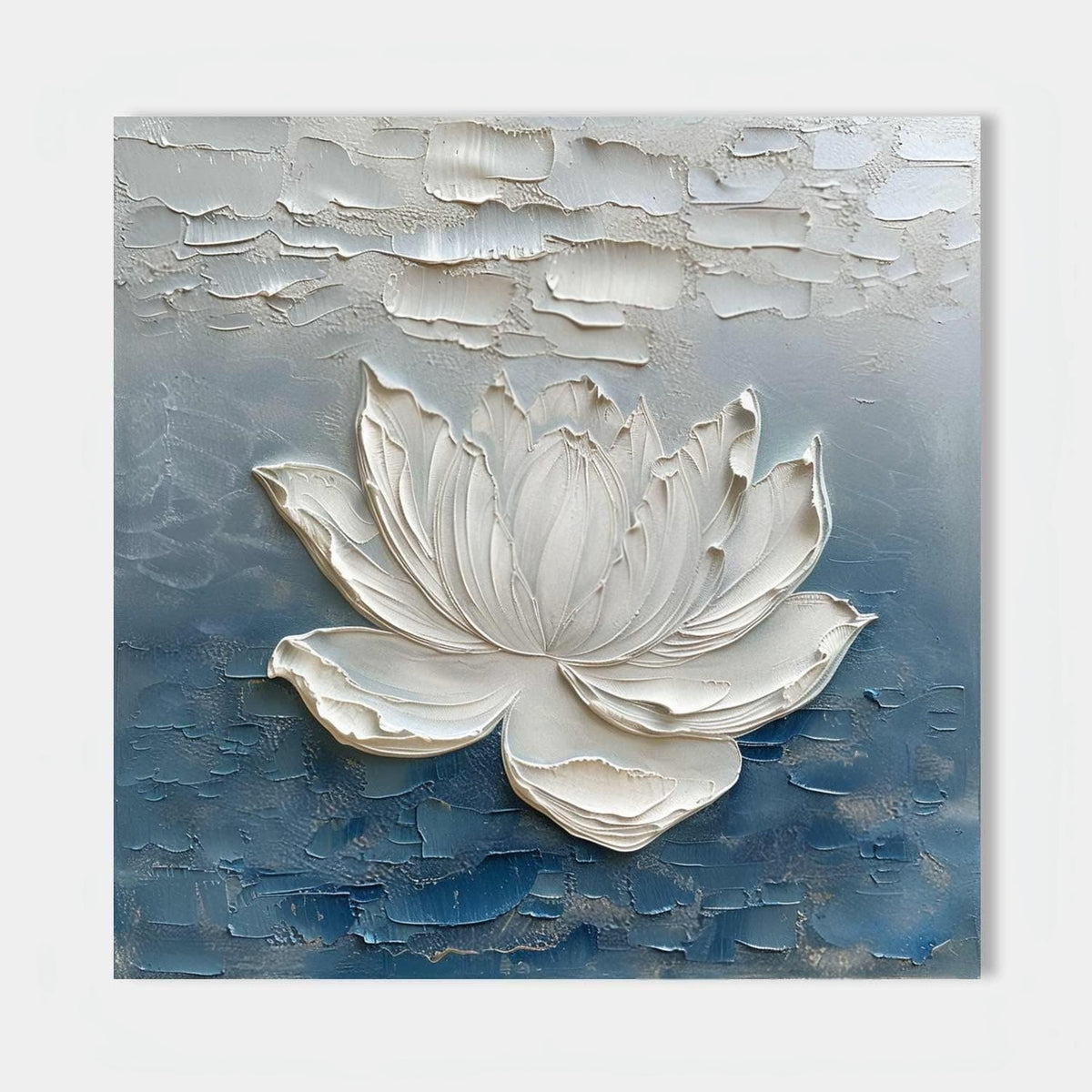 Wall Art 3D Lotus Flower Oil Painting