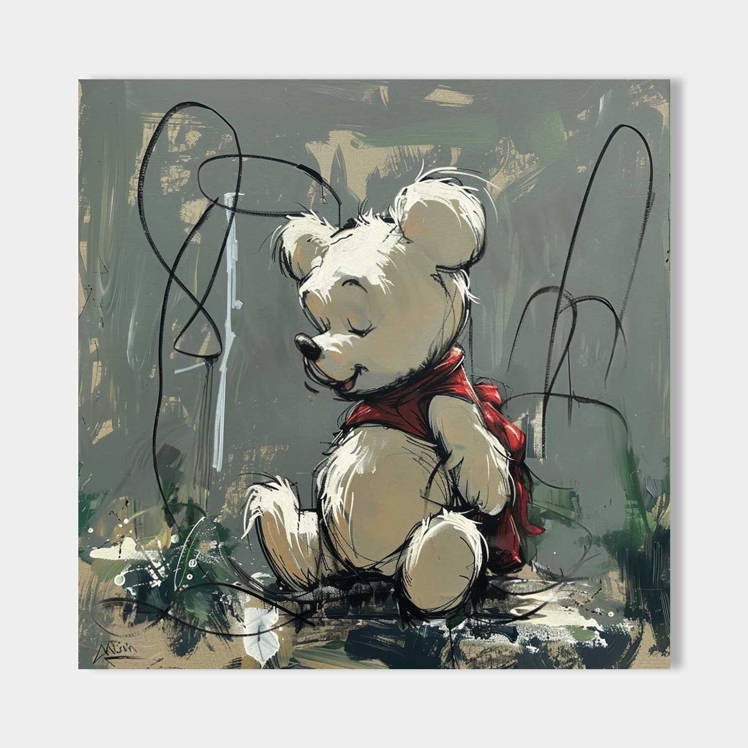 Wall Art Whimsical Sitting Bear