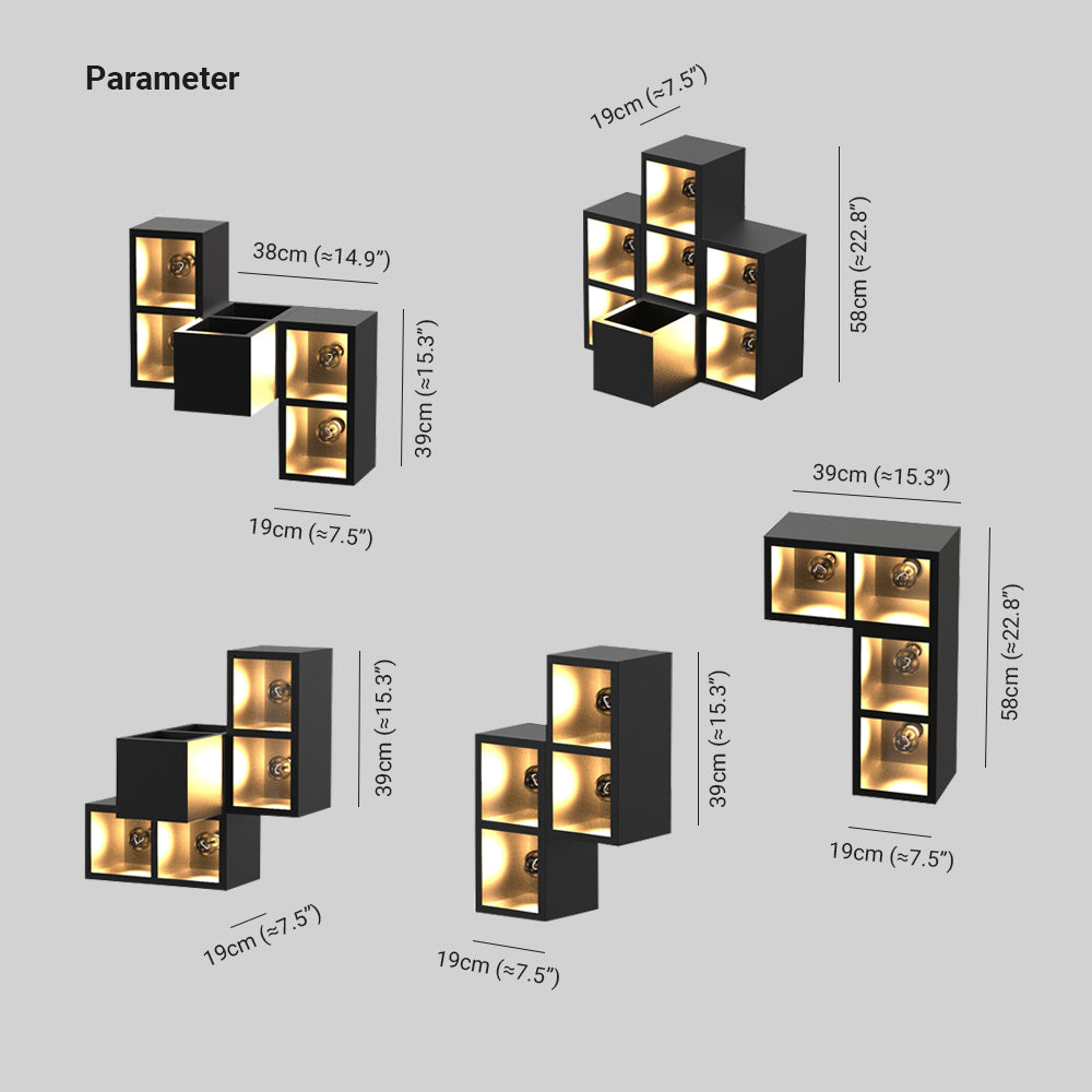 Ray Modern Cube Square Metal/Glass Outdoor Wall Lamp, Black - Neutralighting