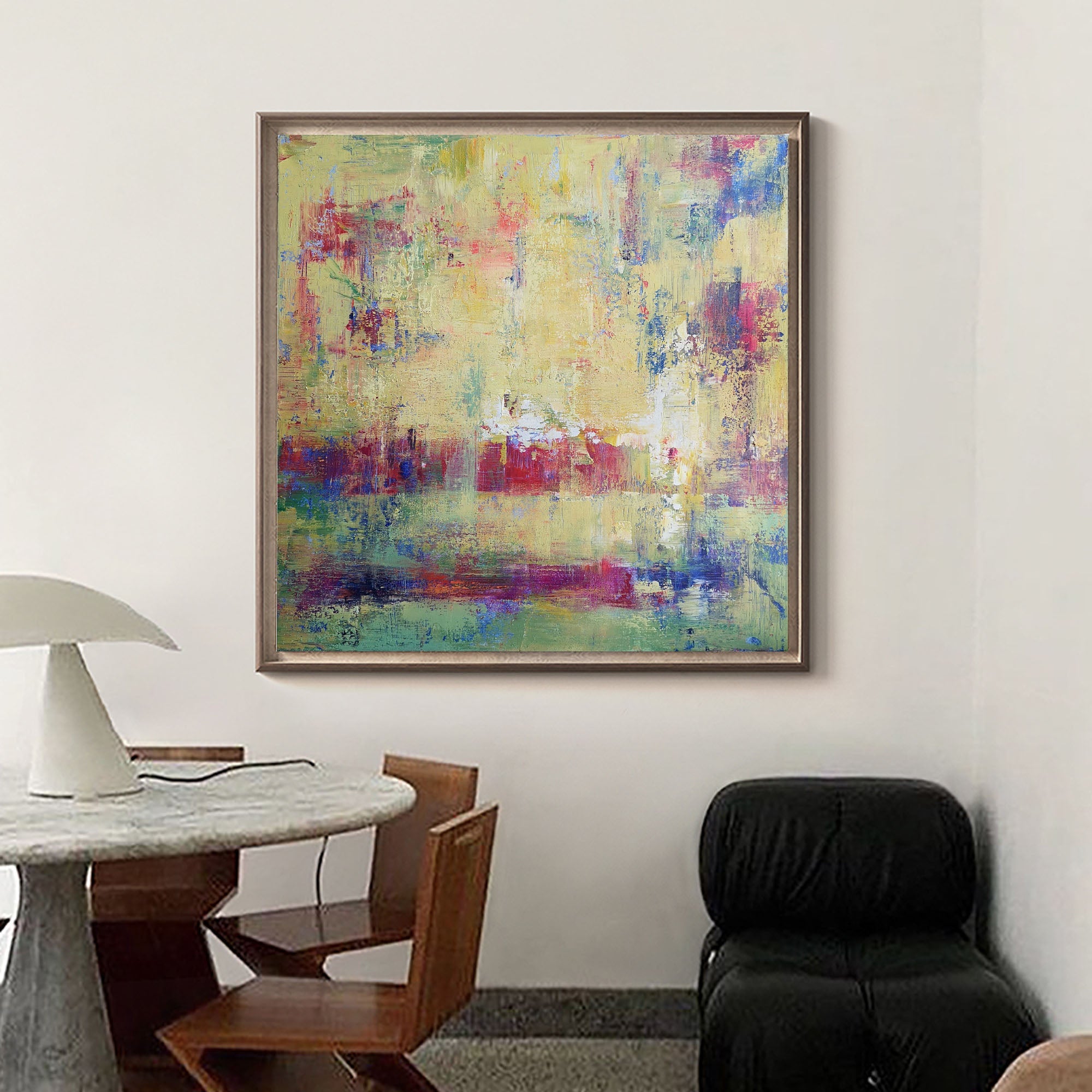 Yellow Abstract Art