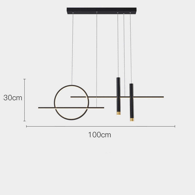 Arisha Minimalism Led Pendant Light, Irregular Ring, Black/Glod - Neutralighting