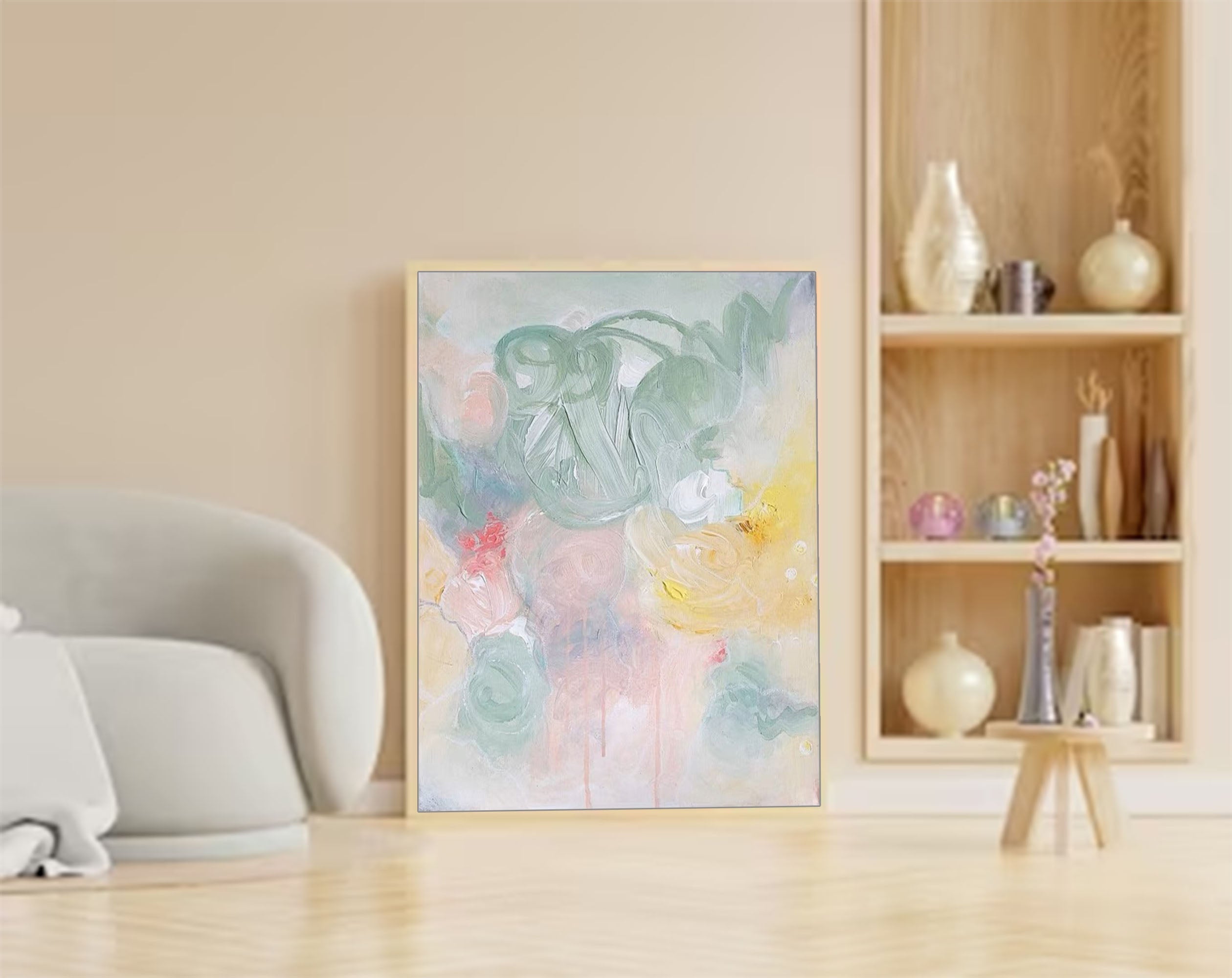Abstract Canvas Art AB041 - Neutralighting