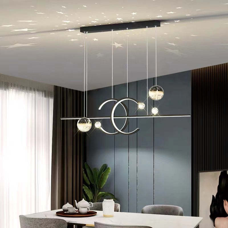 Arisha Pendant Light Double-C, Gold/Black Starry-sky - Neutralighting