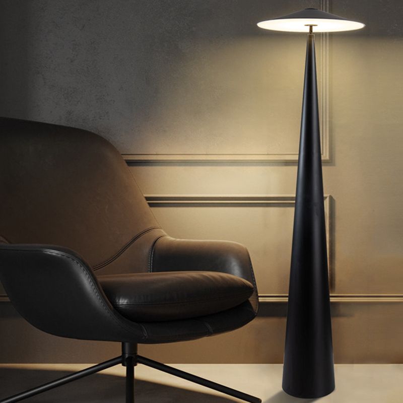 Salgado Modern Saucer Shaped Metal Floor Lamp,Black - Neutralighting