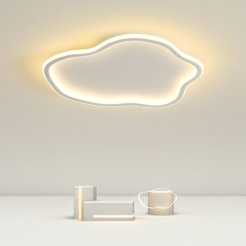 Arisha Modern Metal/Acrylic Flush Mount Ceiling Lights, White/Black - Neutralighting