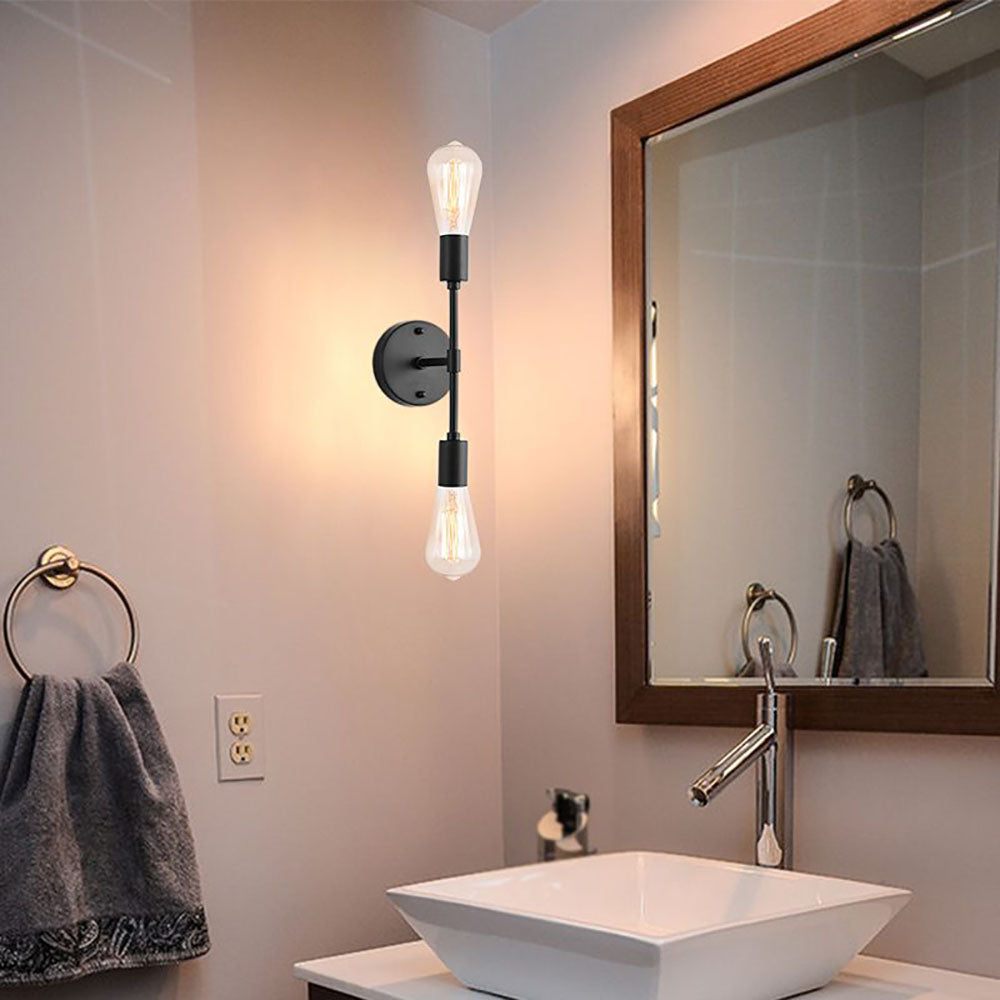 Silva Modern Minimalist Wall Lamp, Metal, Black/Silver/Gold, Bathroom - Neutralighting