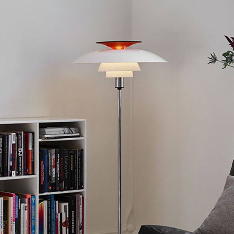 Salgado Modern Flying Saucer Metal Acrylic Floor Lamp - Neutralighting