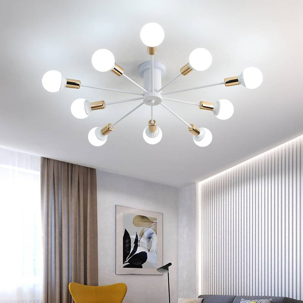 Silva Modern Simple Flush Mount Ceiling Light, 6/8/10 Heads - Neutralighting