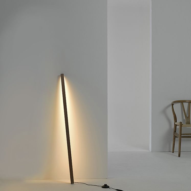 Ozawa Minimalist Linear Nature Wooden Floor Lamp - Neutralighting