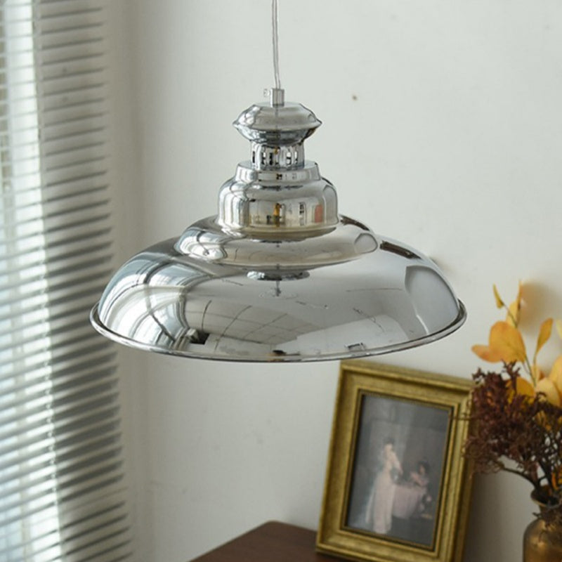 Alessio Industrial LED Pendant Light Chrome Metal Living/Bedroom - Neutralighting