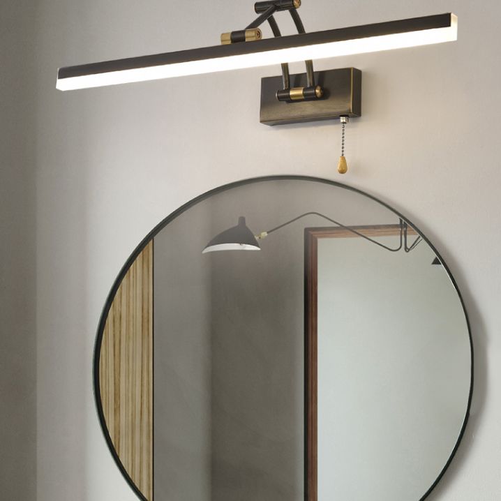 Arisha Linear Arc Light Poles Metal Black Vanity Wall Lamp - Neutralighting
