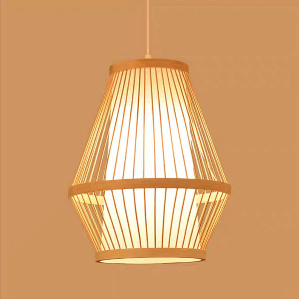 Muto Rattan Handmade Woven Bamboo Vintage Pendant Light - Neutralighting