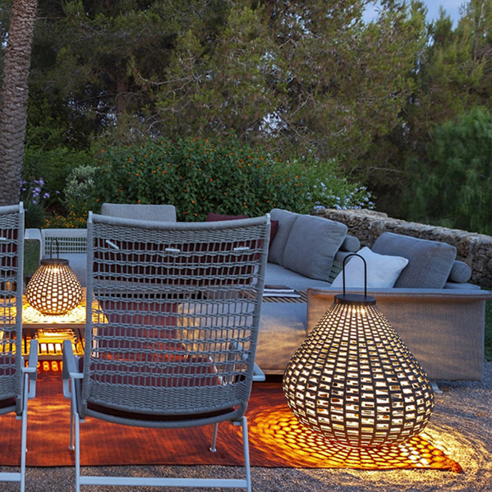 Ray Vintage Lantern Metal Floor Lamp, Brown, Outdoor - Neutralighting