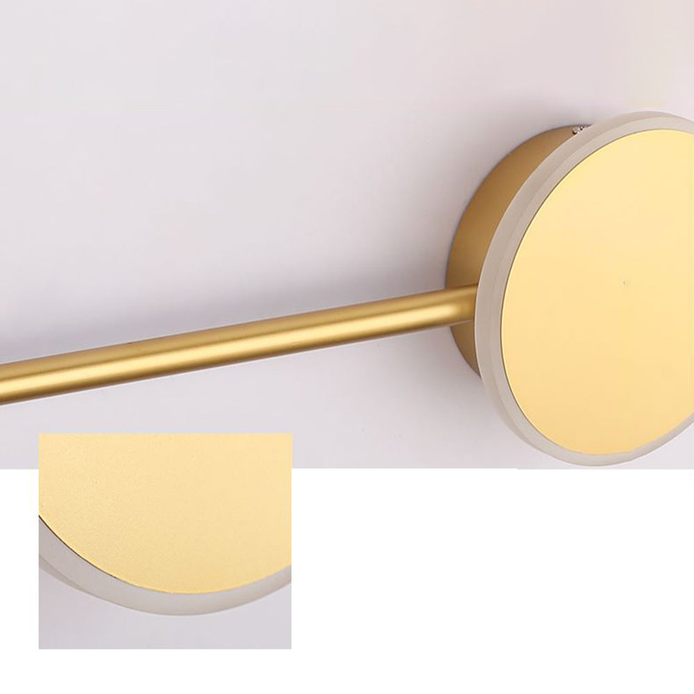 Arisha Modern Round Linear Metal Wall Lamp, White/Black/Gold - Neutralighting