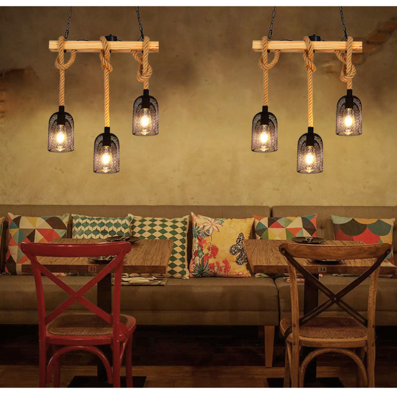 Epoch Minimalist LED Design Pendant Light Black Metal/Rope Bar/Cafe - Neutralighting