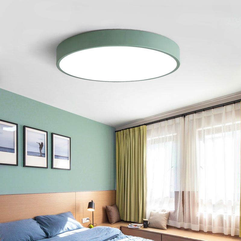 Valentina Ceiling Light Rond Flush Mount, Yellow/Blue/Green/Pink/Grey, Bedroom - Neutralighting