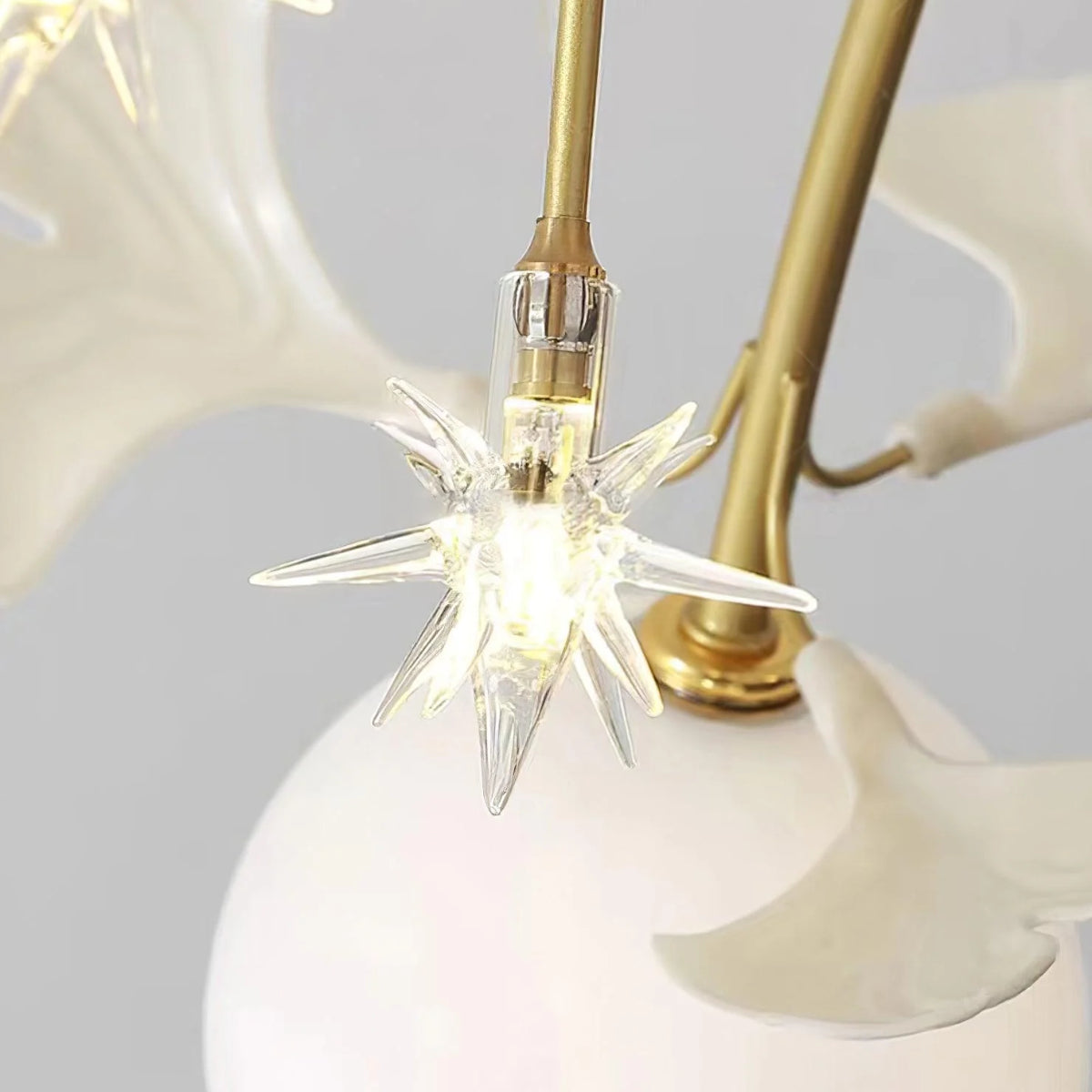 Olivia Nordic Multi Globe Metal/Ceramic Flush Mount Ceiling Light, White/Gold - Neutralighting