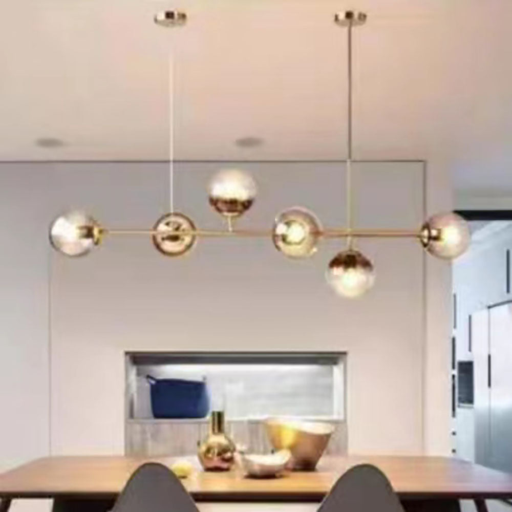 Valentina Modern Bubble Metal/Glass Pendant Light, Gold - Neutralighting