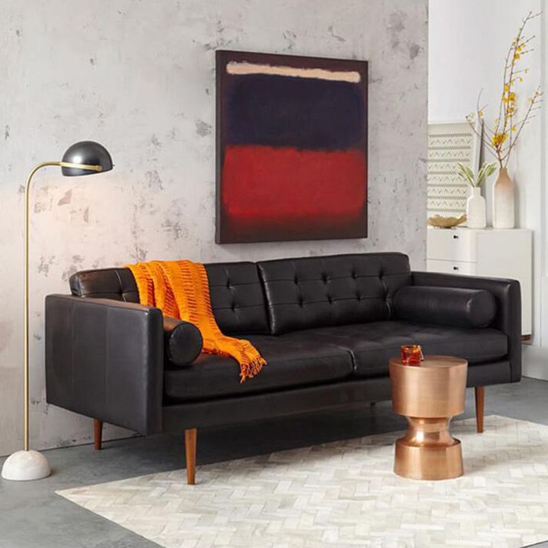 Eryn Floor Lamp Semi Circular Retro/Minimalist, Metal/Marble, Black, Bedroom - Neutralighting