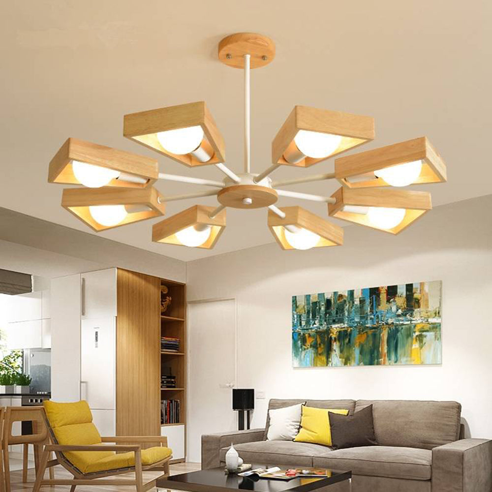 Muto Modern Nordic Rotatale Pendant Light, Wood, 3 Style - Neutralighting
