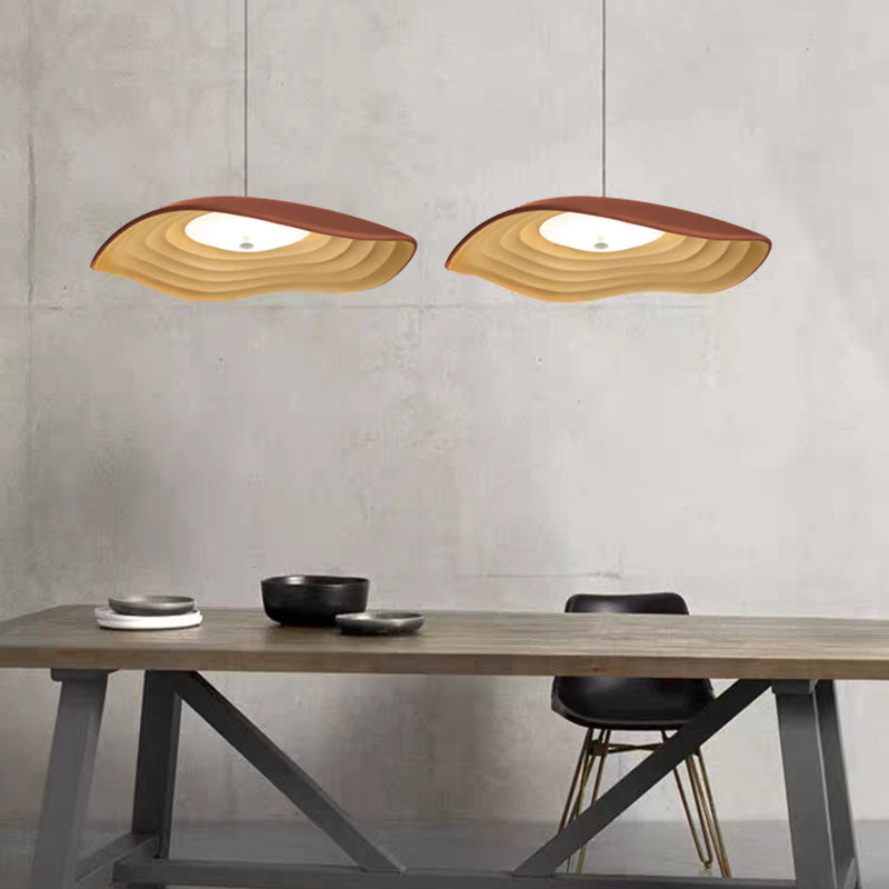 Arisha Wabi-Sabi Resin LED Pendant Light, White/Orange/Black - Neutralighting