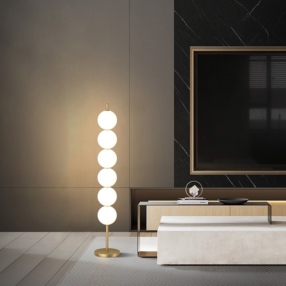 Mira Modern Candy Acrylic/etal Floor Lamp, Brass - Neutralighting