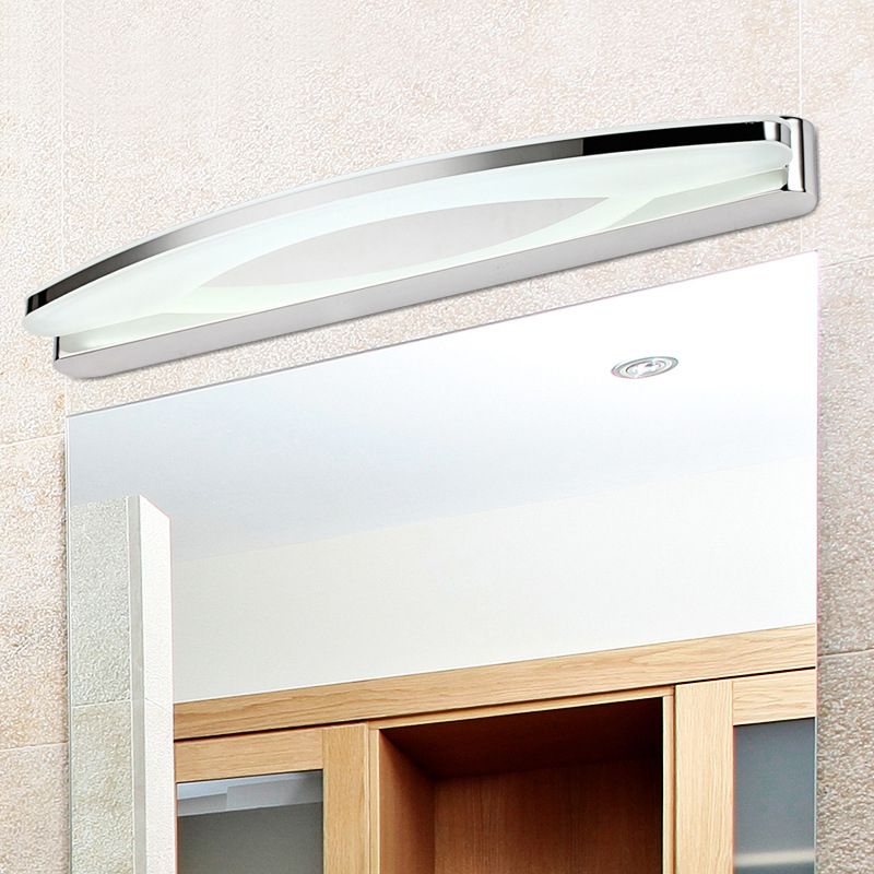 Arisha Minimalist Oval Vanity Wall Lamp, Chrome, Bedroom/Bathroom - Neutralighting
