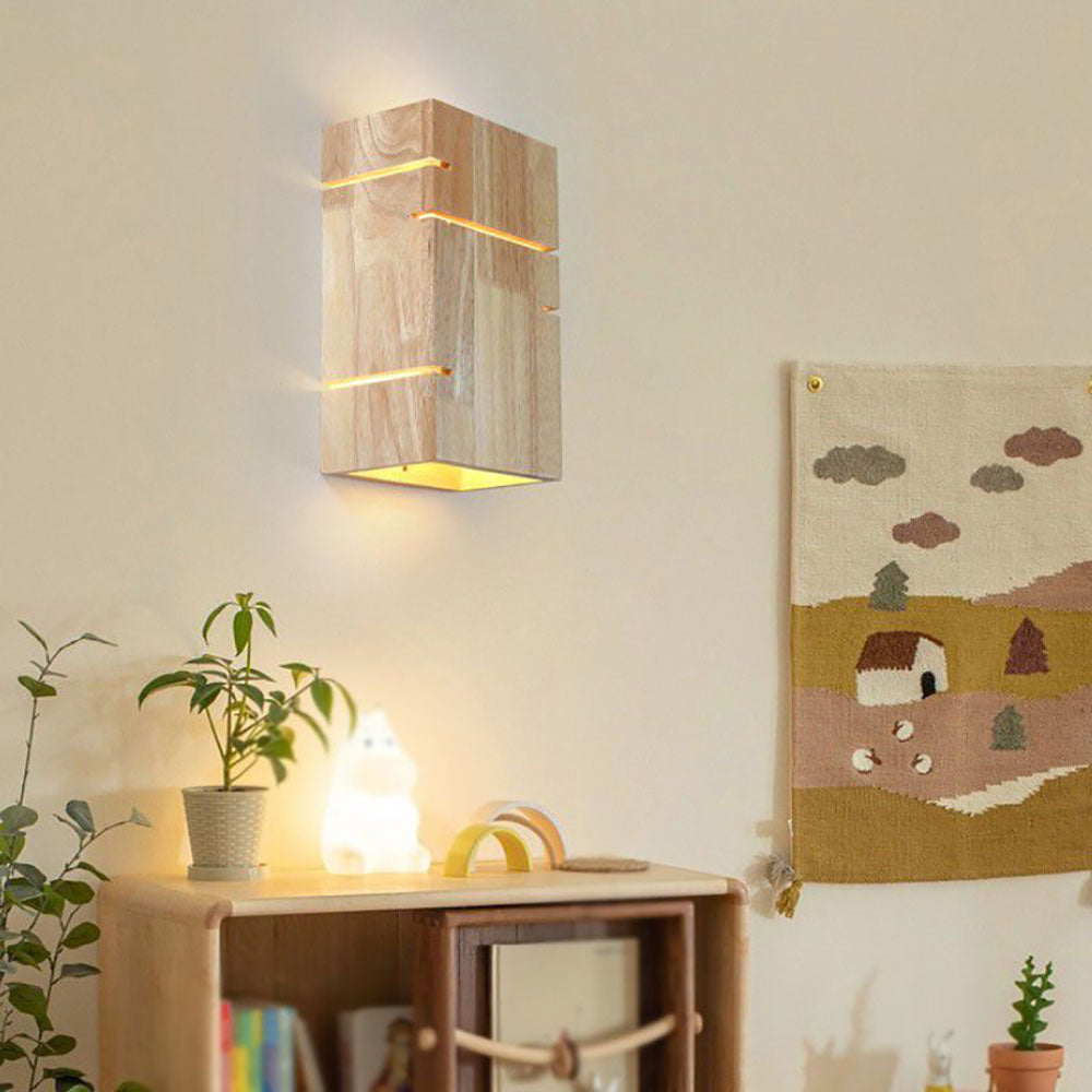 Muto Wall Lamp Rectangular Minimalist, Mounted Bedside, Wood, Bedroom - Neutralighting