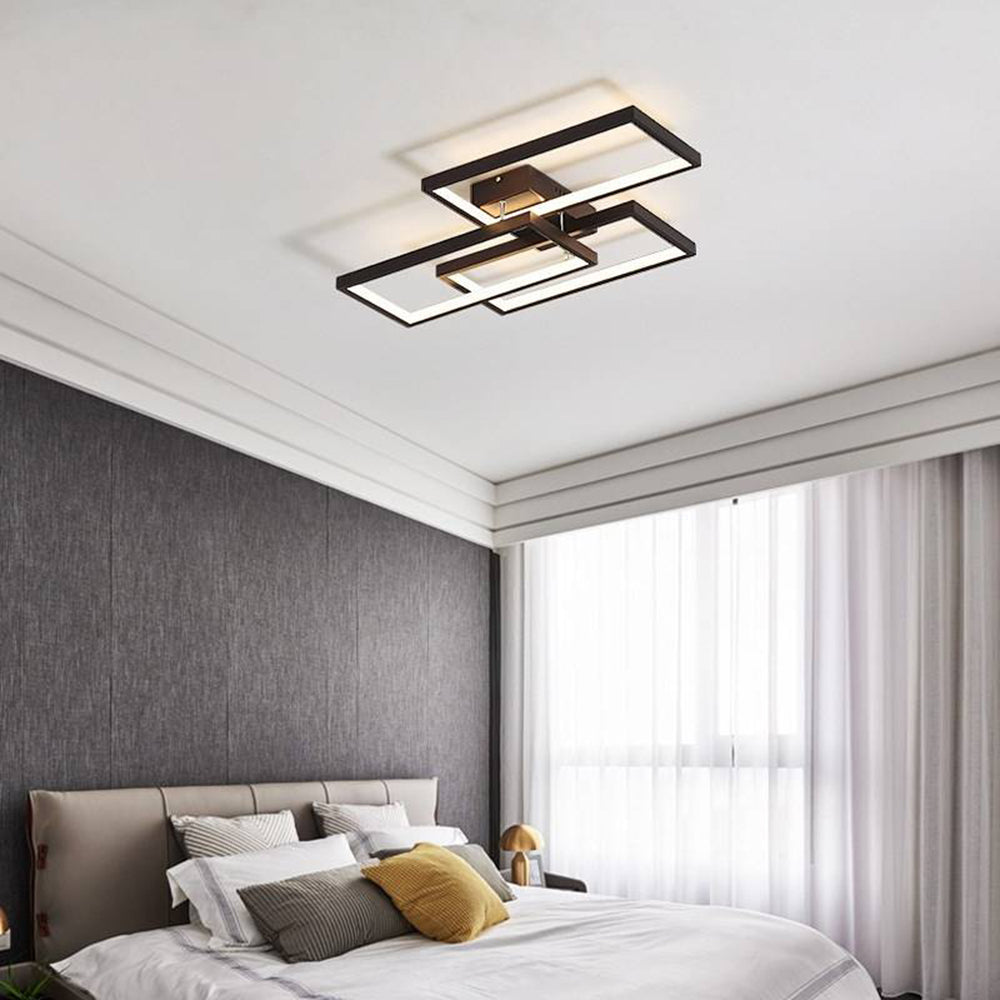 Arisha Rectangular Flush Mount Ceiling Light, 2 Colour - Neutralighting