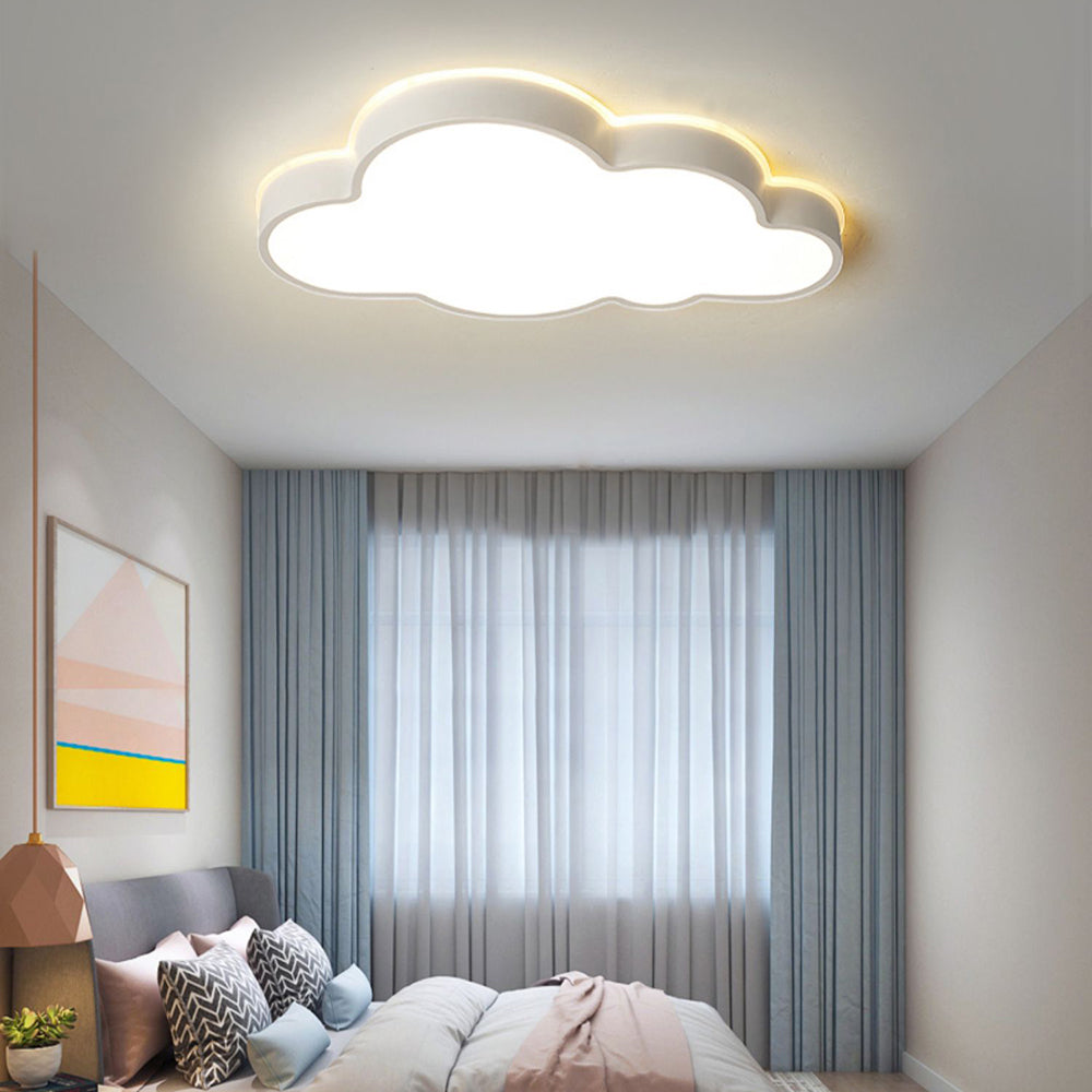 Arisha Modern Flush Mount Cloud Ceiling Light, White, Metal - Neutralighting