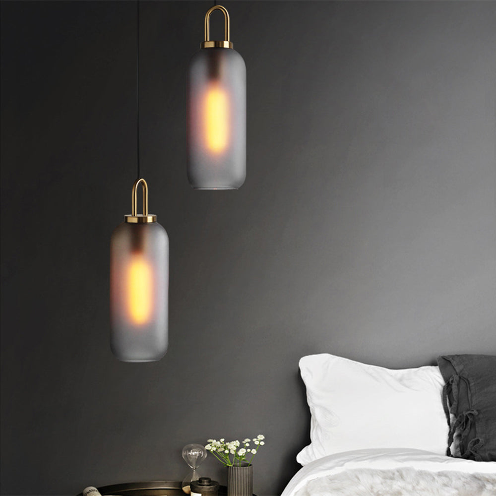 Valentina Clear& Glass Cylinder Pendant Light, 2 Color - Neutralighting