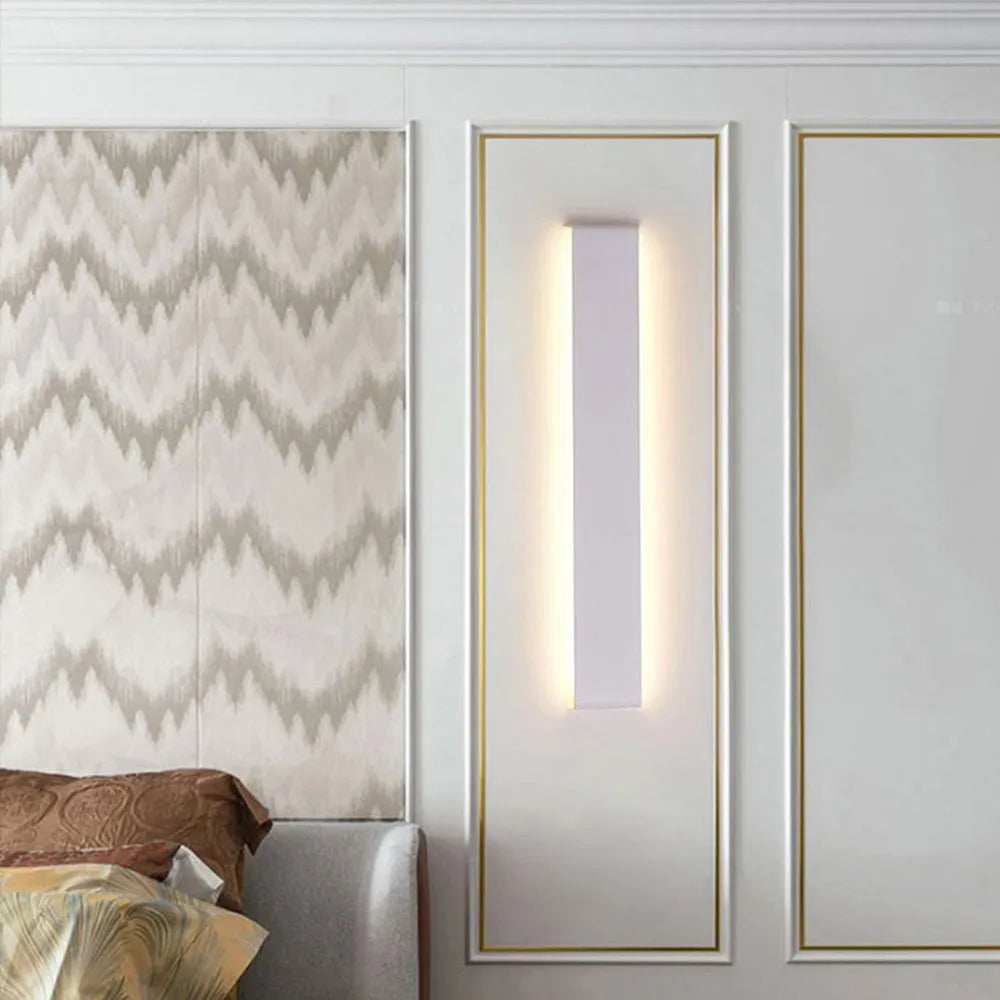 Arisha Minimalist Rectangular Wall Lamp,Black/White/Gold - Neutralighting