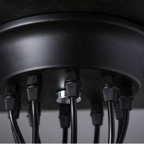 Silva Retro Country LED Spider Chandelier, Black/White - Neutralighting