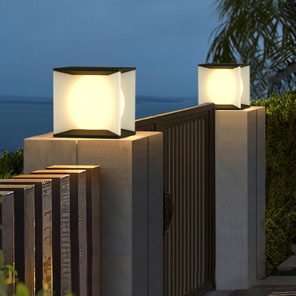 Ray Modern Moon Outdoor Pier-Mount Pillar Light