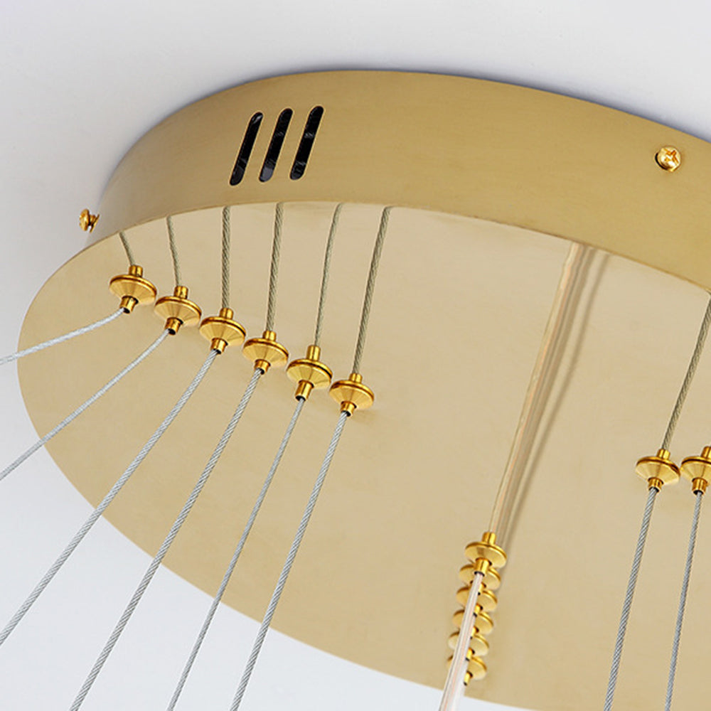 Arisha Minimalist Ring Metal Pendant Light, Gold, Living Room - Neutralighting