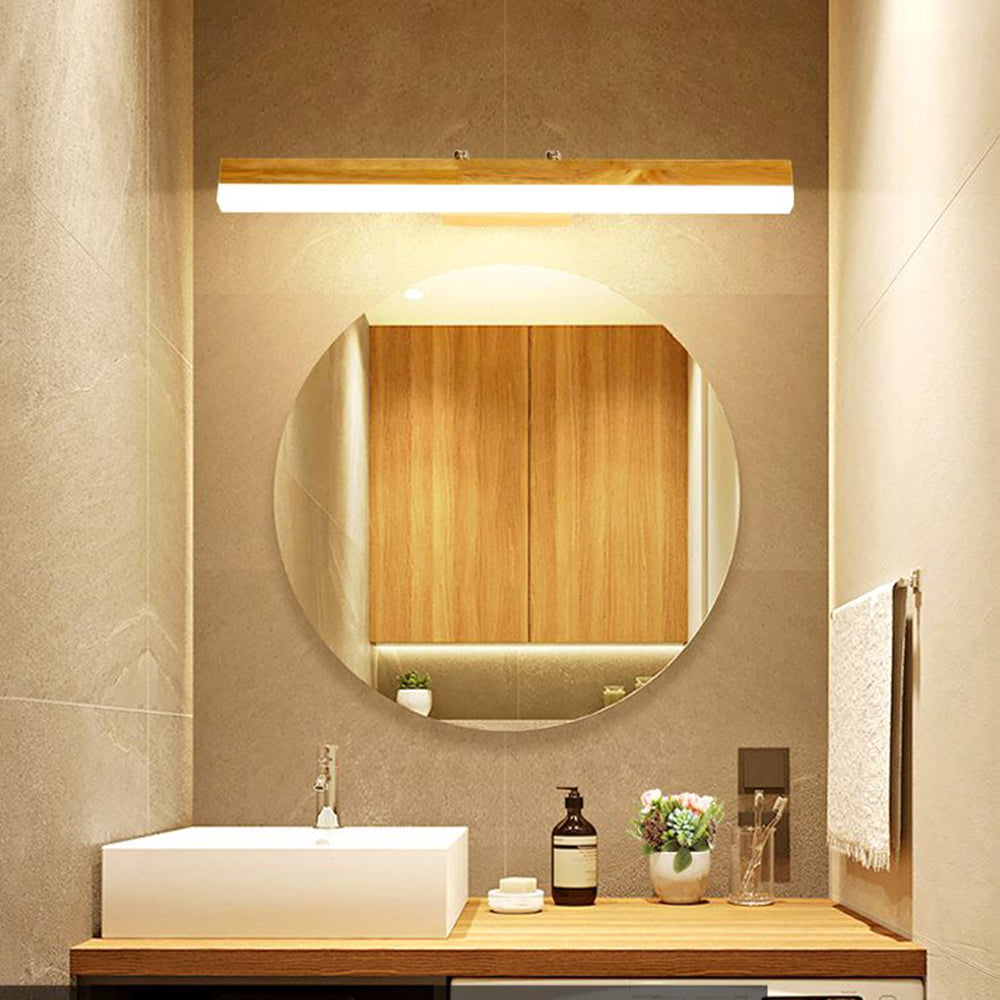 Muto Classic Wood Stretchable Mirror Vanity Bathroom Wall Lamp - Neutralighting