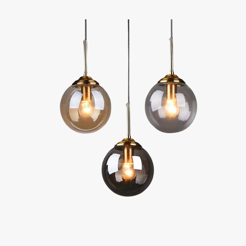 Valentina Designer Bubble Glass Pendant Light, Smoke/Clear/Amber - Neutralighting