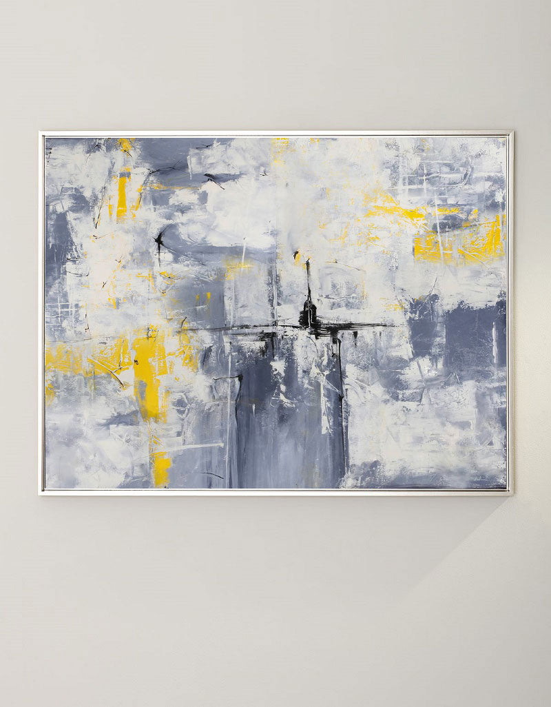Gray Orange Abstract Painting ABAH21 - Neutralighting