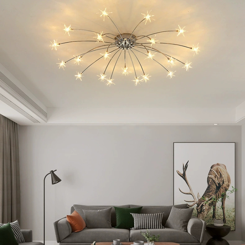 Arisha Art Deco Starry Flush Mount Ceiling Light - Neutralighting